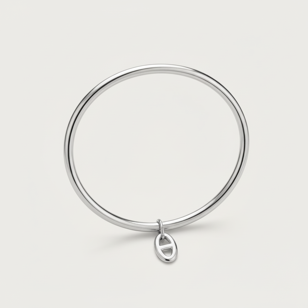 Bracelet jonc Élégante en acier inoxydable argenté – Soreli