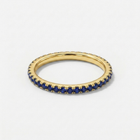 Bague Éternité Saphir Bleu Marine - Soreli