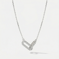 Collier Audacieuse maillons zirconium, coloris argenté – Soreli Paris